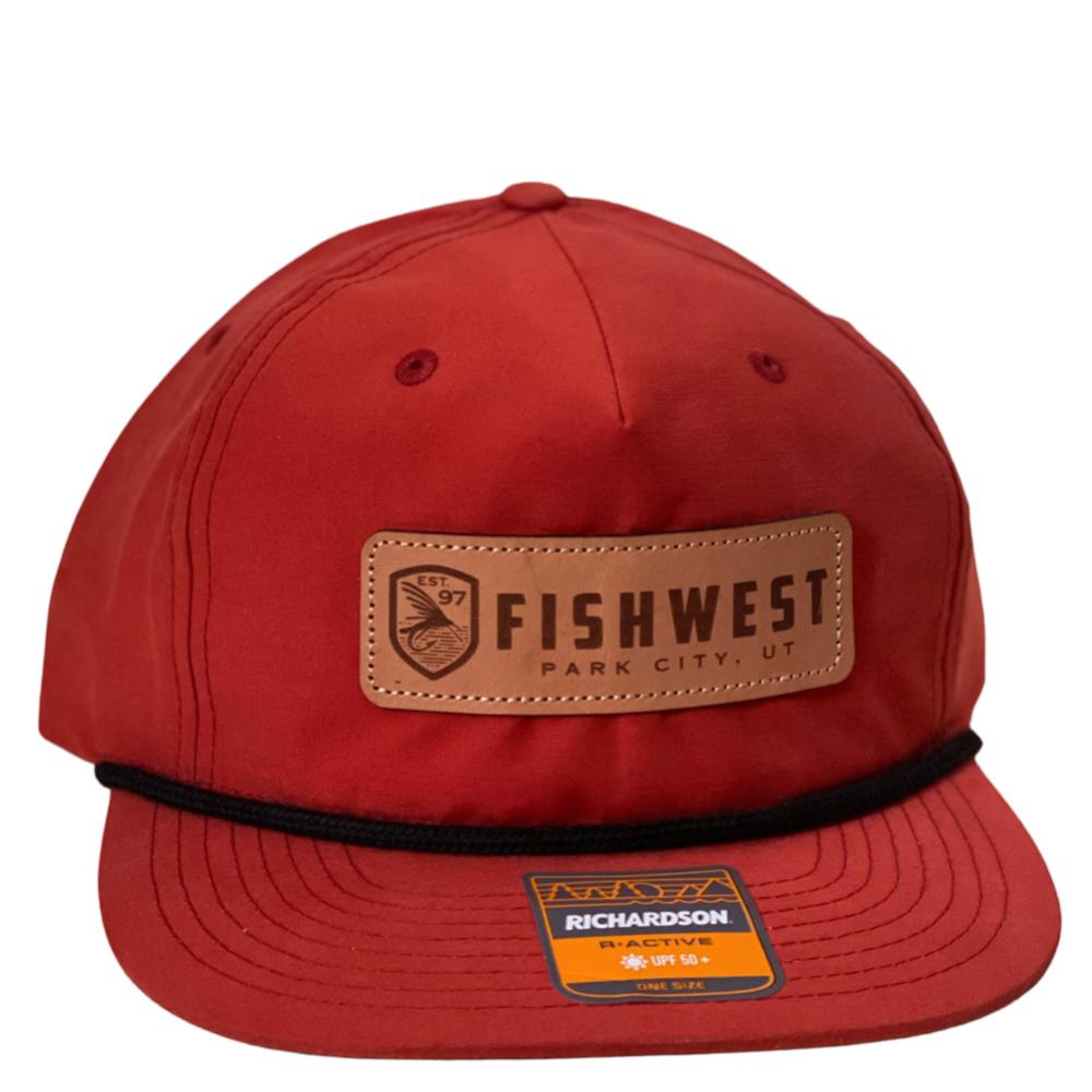 Fishwest Park City Logo Umpqua Hat in Dark Orange with Black Rope